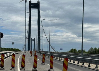 Beleaaaaa mare!!! La podul peste Dunăre de la Brăila…