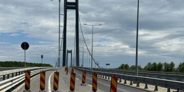 Beleaaaaa mare!!! La podul peste Dunăre de la Brăila…