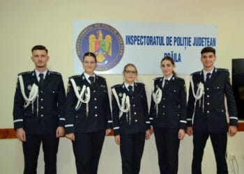 CINCI NOI OFIȚERI ÎNCADRAȚI LA INSPECTORATUL DE POLIȚIE JUDEȚEAN BRĂILA