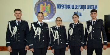 CINCI NOI OFIȚERI ÎNCADRAȚI LA INSPECTORATUL DE POLIȚIE JUDEȚEAN BRĂILA
