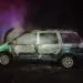 Autovehicul ce a luat foc pe DN22B